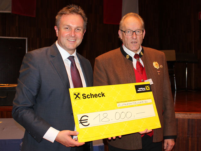 Blasmusikverband Tirol - Obmann Regierungsrat Siegfried Knapp und Landeskapellmeister Hermann Pallhuber